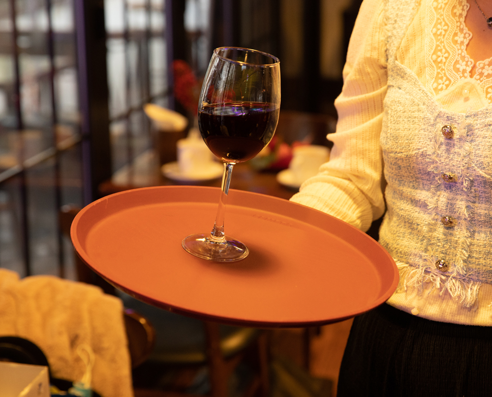 轻巧型 防滑托盘 玻璃钢托盘 酒红色